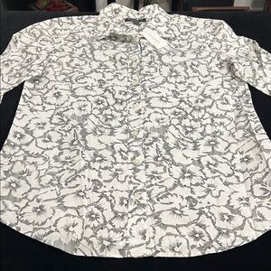 Banana Republic Black and White Floral Shirt NWT
